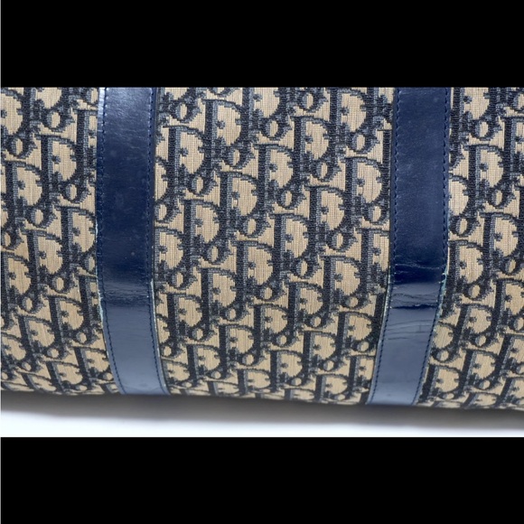 Christian Dior Trotter Canvas Boston Bag Navy Silver Auth EUC 🖤💙 - Picture 4 of 17
